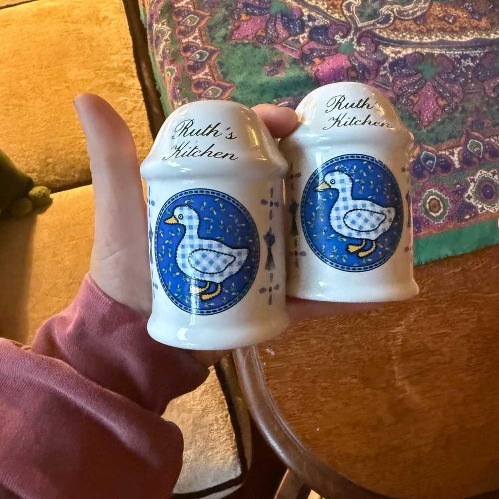 Blue Duck Ceramic Salt and Pepper Shakers